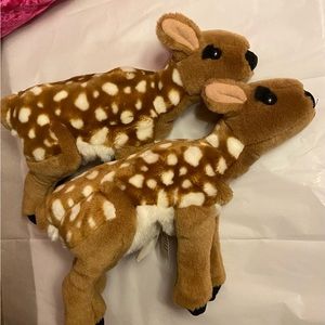 Two Folkmanis Spotted Fawn Puppets